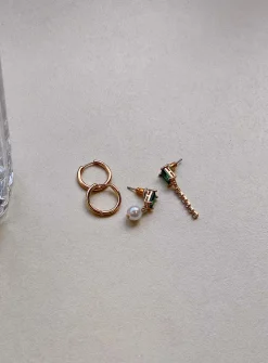 Princess Polly Teague Earring Pack Multi   Gold Sale