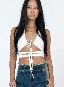 Princess Polly Teegan Top  White New