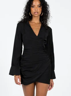 Princess Polly Teresa Long Sleeve Mini Dress  Black Online