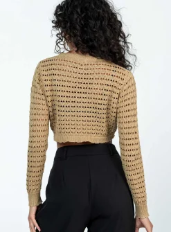 Princess Polly Terra Knit Sweater  Beige New