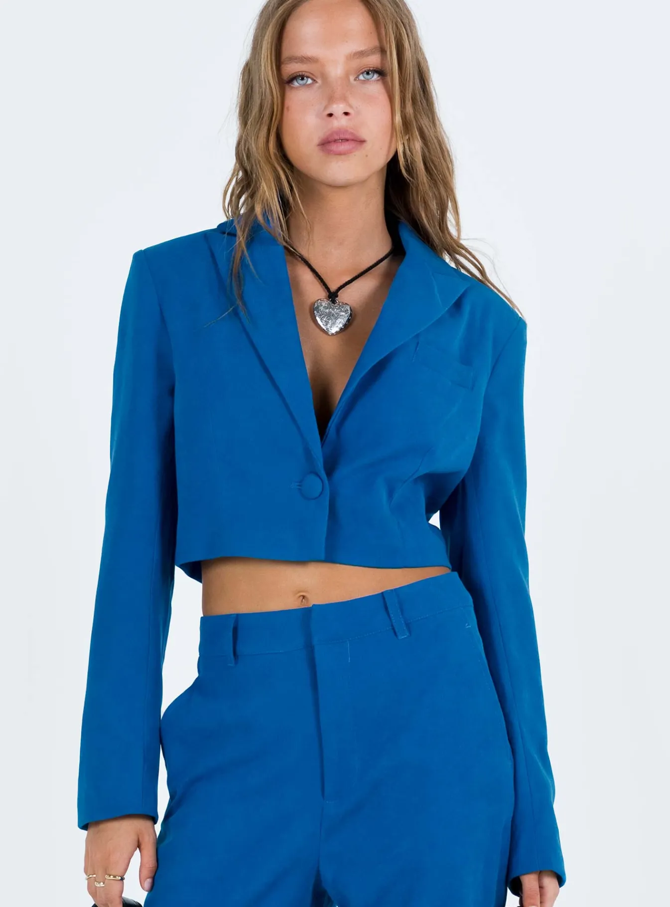 Princess Polly Tetley Blazer Blue Best
