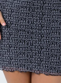 Princess Polly Text Me Mini Skirt  Black Best Sale