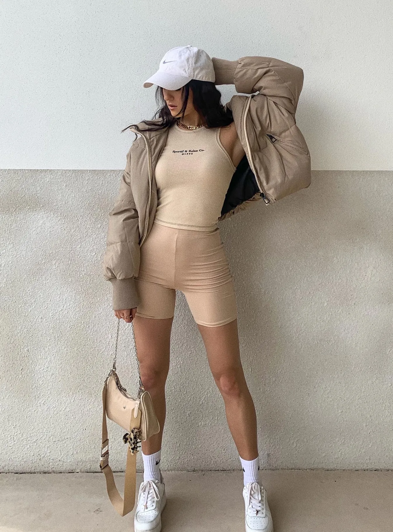 Princess Polly 7Th Avenue Puffer Jacket Beige Sale