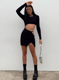 Princess Polly Thalia Mini Dress Black Flash Sale