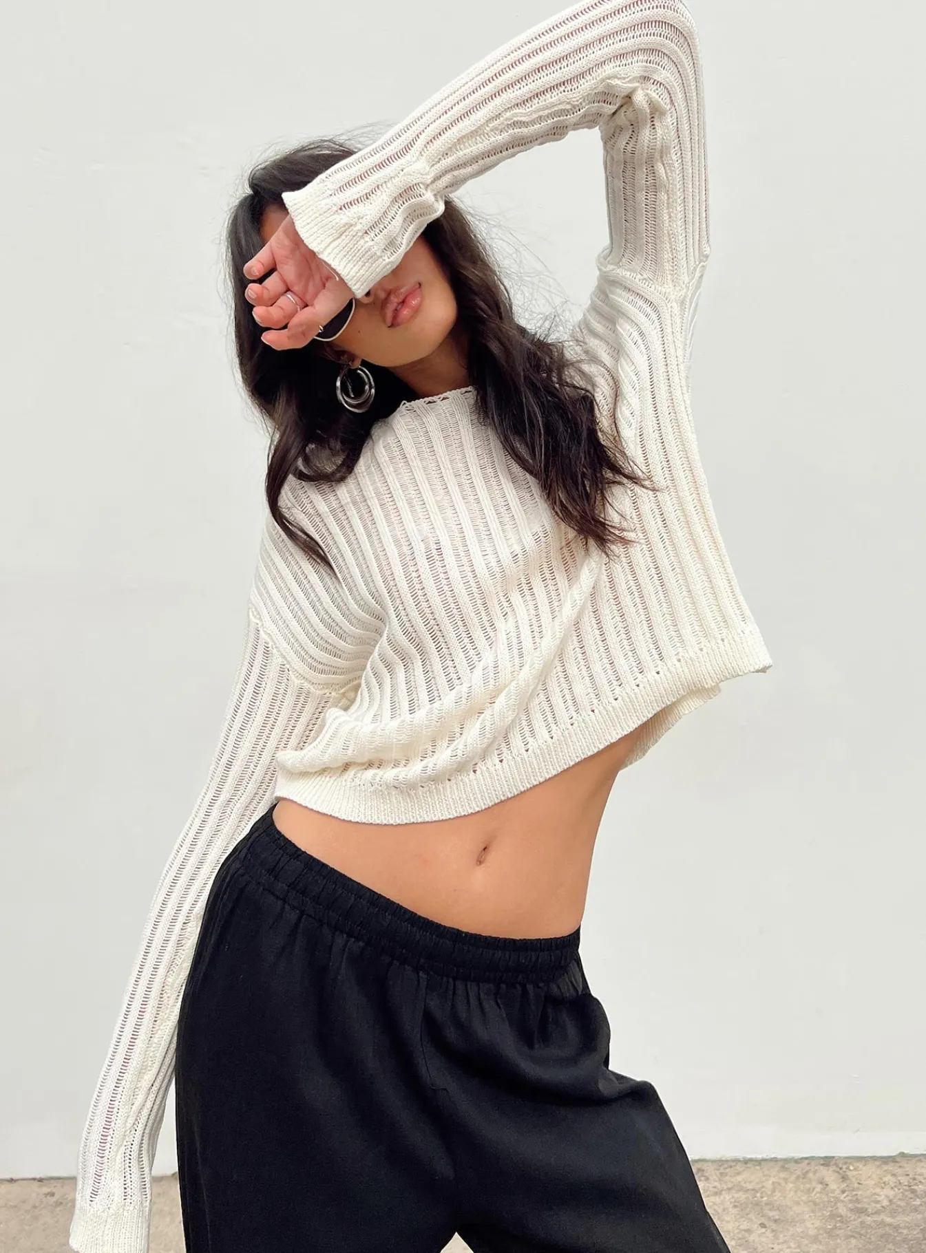 Princess Polly The Adrianna Sweater Cream Online