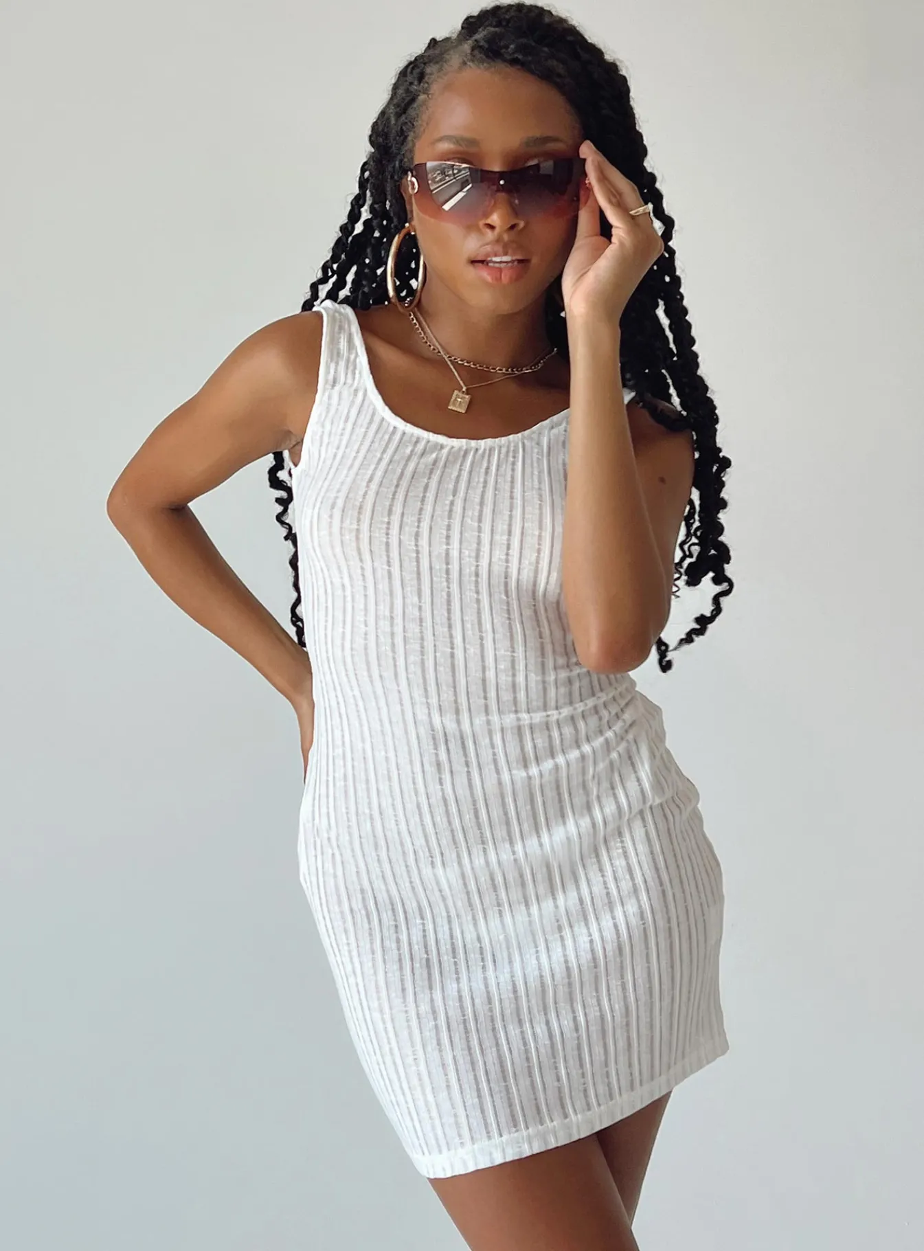 Princess Polly The Austin Mini Dress White Outlet