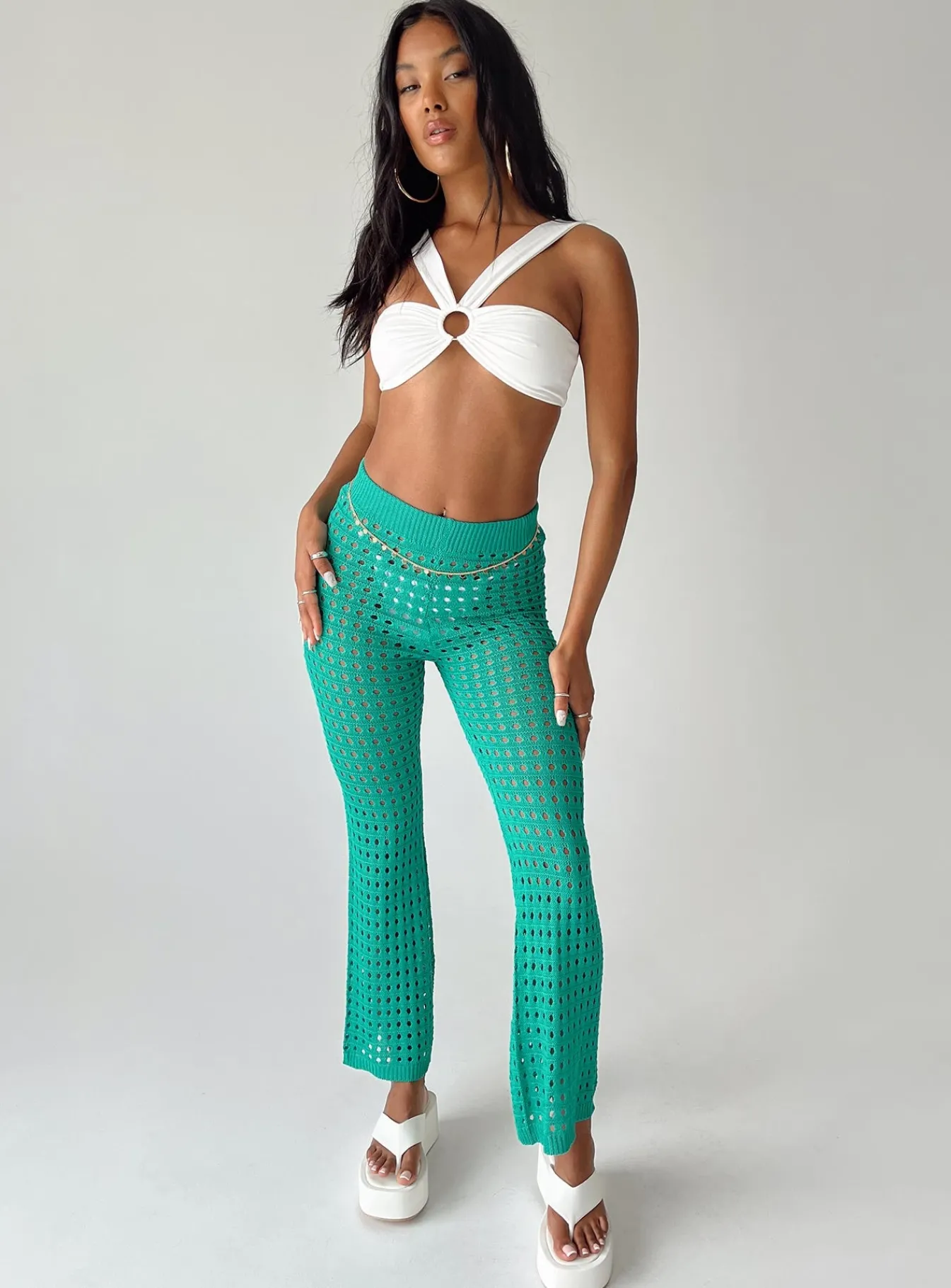 Princess Polly The Ava Pants Green Cheap