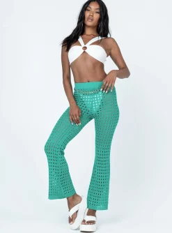 Princess Polly The Ava Pants Green Cheap