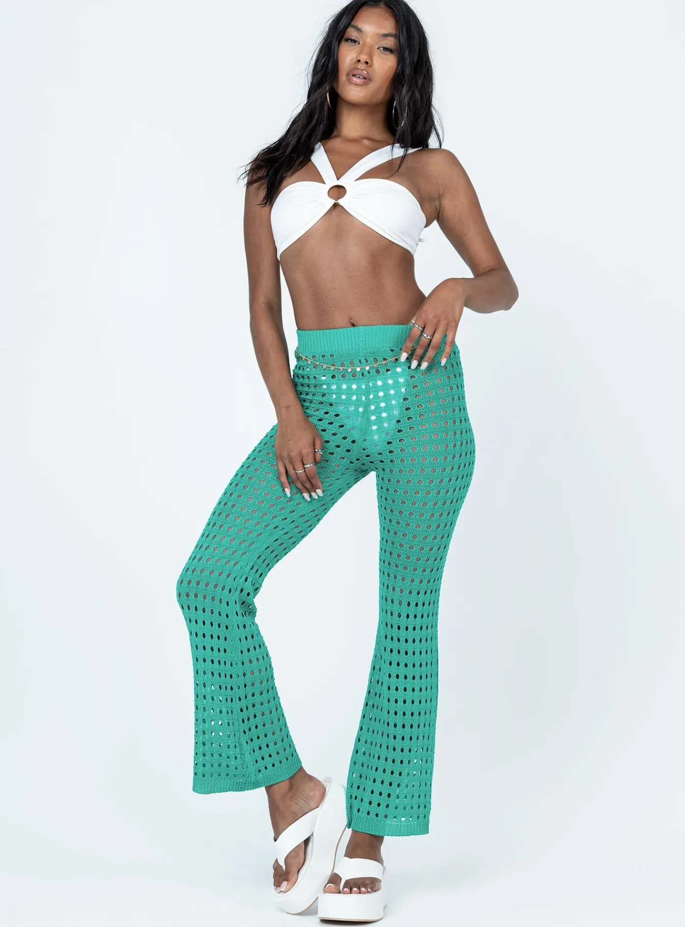 Princess Polly The Ava Pants Green Cheap