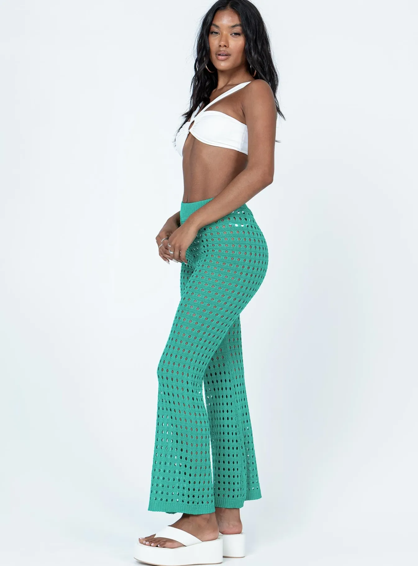 Princess Polly The Ava Pants Green Cheap
