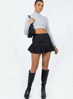 Princess Polly The Beau Mini Skirt  Black Cheap