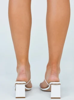 Princess Polly The Becka Heels White Hot