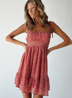 Princess Polly The Bonnie Mini Dress  Maroon Best