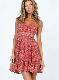 Princess Polly The Bonnie Mini Dress  Maroon Best