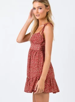 Princess Polly The Bonnie Mini Dress Maroon Best
