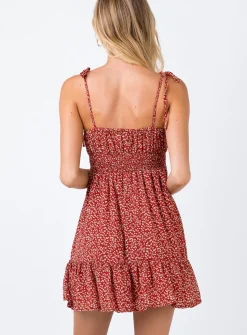 Princess Polly The Bonnie Mini Dress Maroon Best
