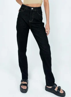 Princess Polly The Breanne 70S High Rise Jean  Black Discount