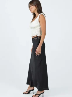 Princess Polly The Charmaine Maxi Skirt Black Hot