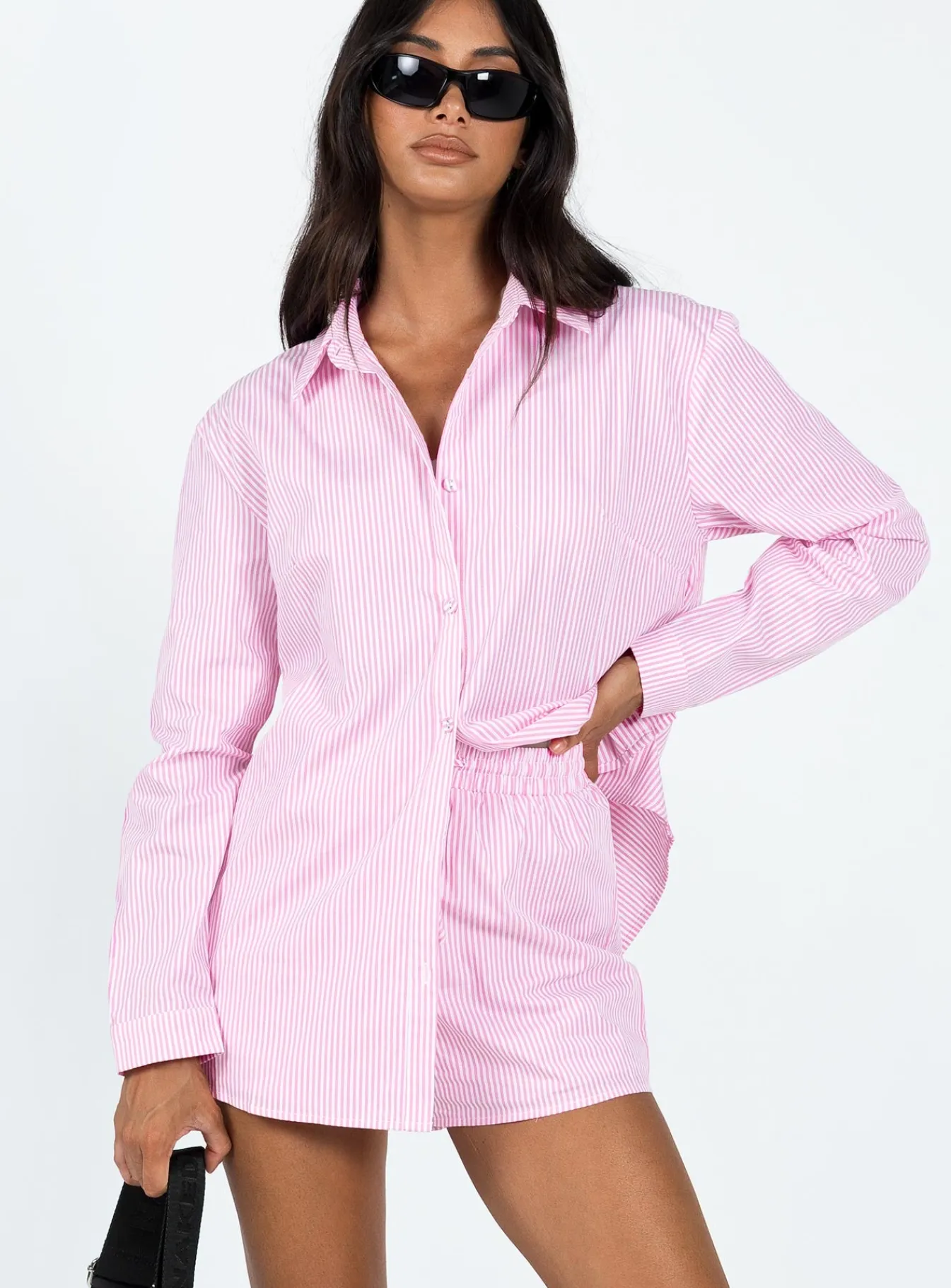 Princess Polly The Chloe Set Pink Stripe Flash Sale