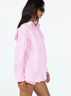 Princess Polly The Chloe Set Pink Stripe Flash Sale