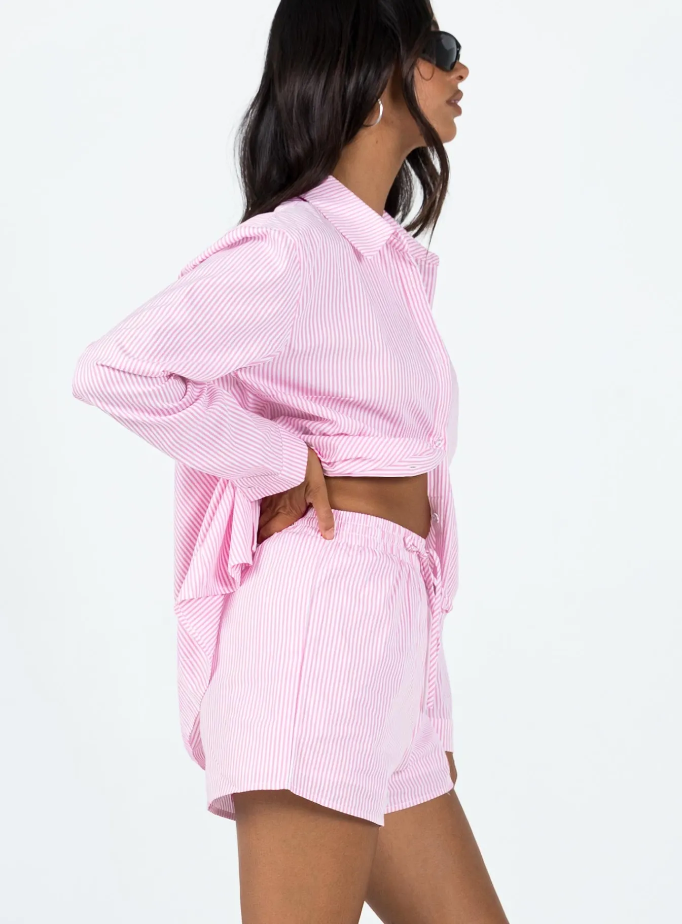 Princess Polly The Chloe Set Pink Stripe Flash Sale