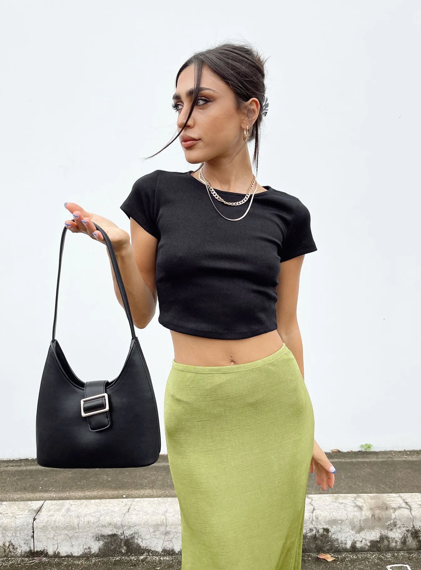 Princess Polly The Classic Cropped Tee Black Cheap