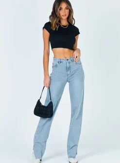 Princess Polly The Classic Cropped Tee Black Cheap