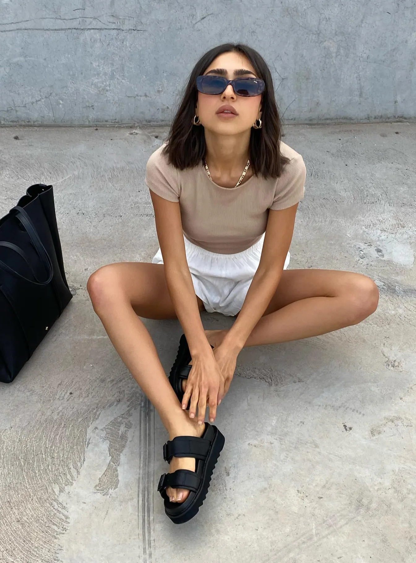 Princess Polly The Classic Cropped Tee Beige Sale
