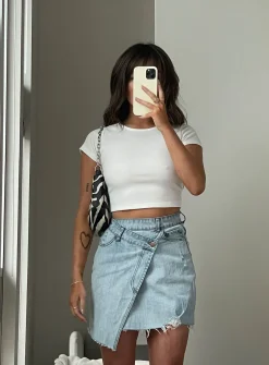 Princess Polly The Classic Cropped Tee  White Cheap