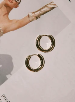 Princess Polly The Classic Hoop Earrings   Gold Store