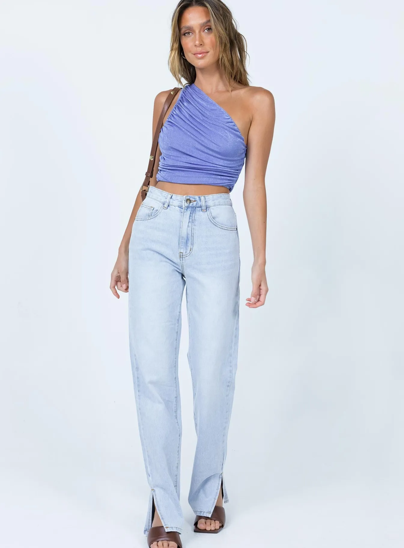 Princess Polly The Goddess Crop Purple Discount