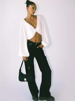 Princess Polly The Henrik Cropped Sweater   White Cheap