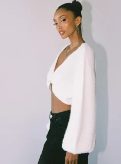 Princess Polly The Henrik Cropped Sweater White Cheap