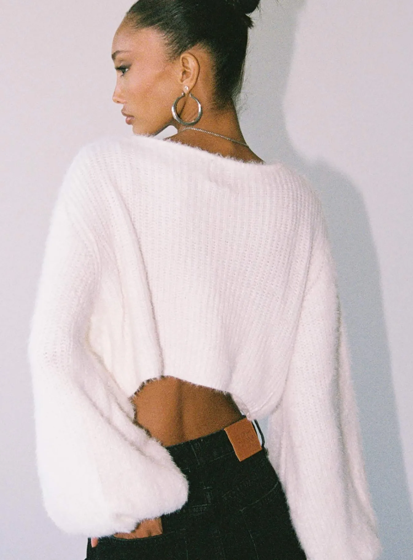 Princess Polly The Henrik Cropped Sweater White Cheap
