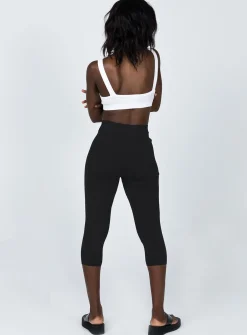 Princess Polly The Highway Capris   Black Cheap