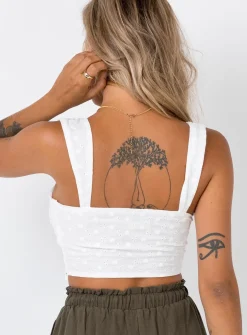 Princess Polly The Ini Crop Top White Best Sale