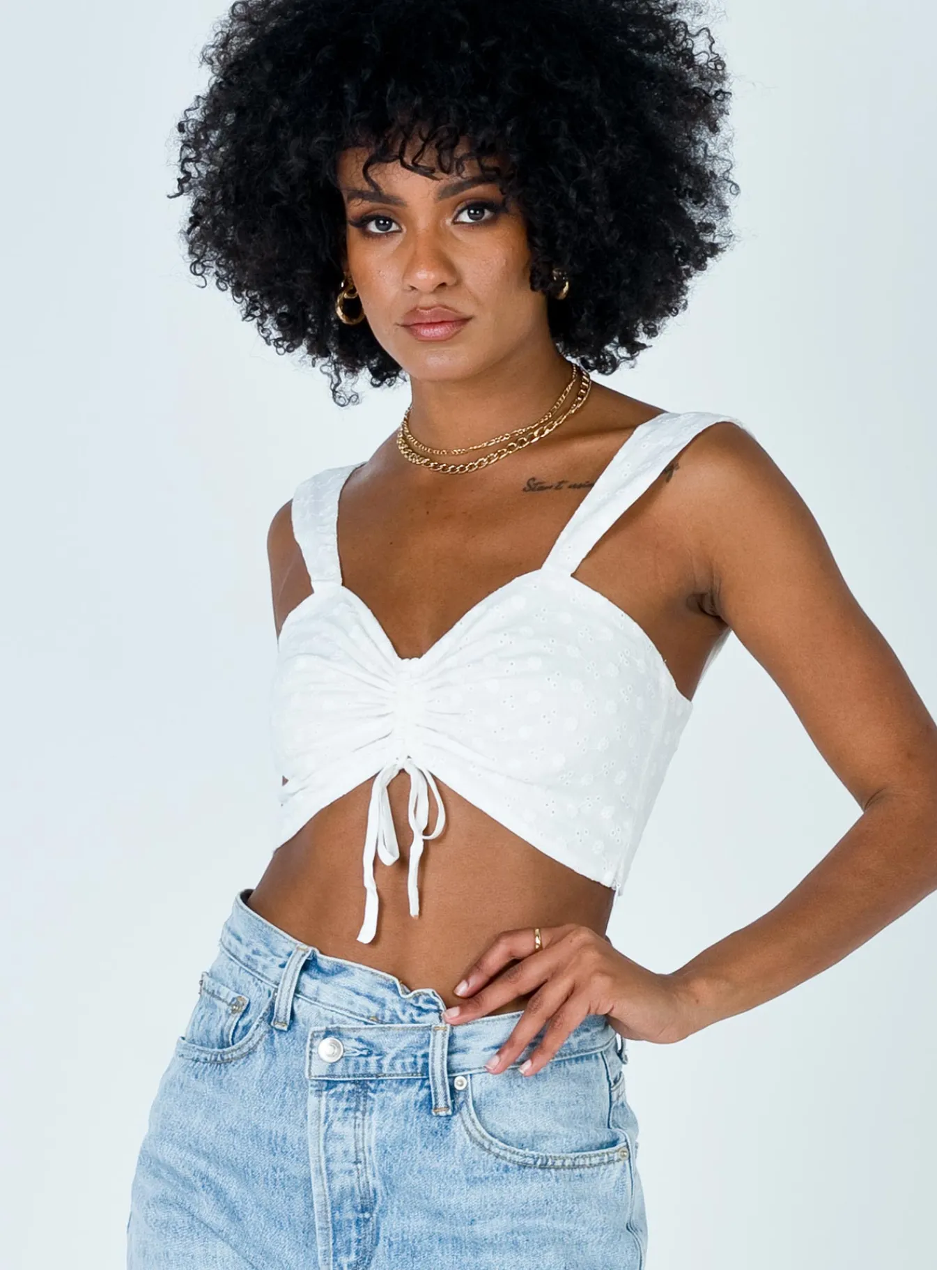Princess Polly The Ini Crop Top White Best Sale