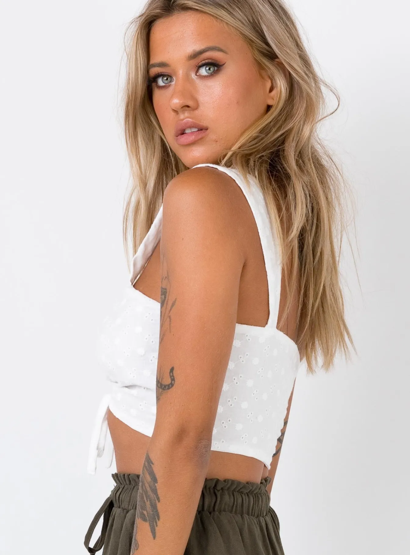 Princess Polly The Ini Crop Top White Best Sale