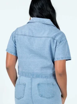 Princess Polly The Justin Jacket Denim Clearance