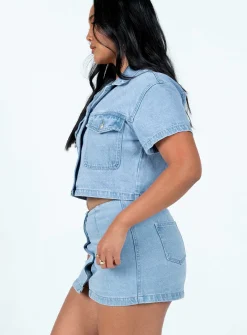 Princess Polly The Justin Mini Skirt Denim Clearance