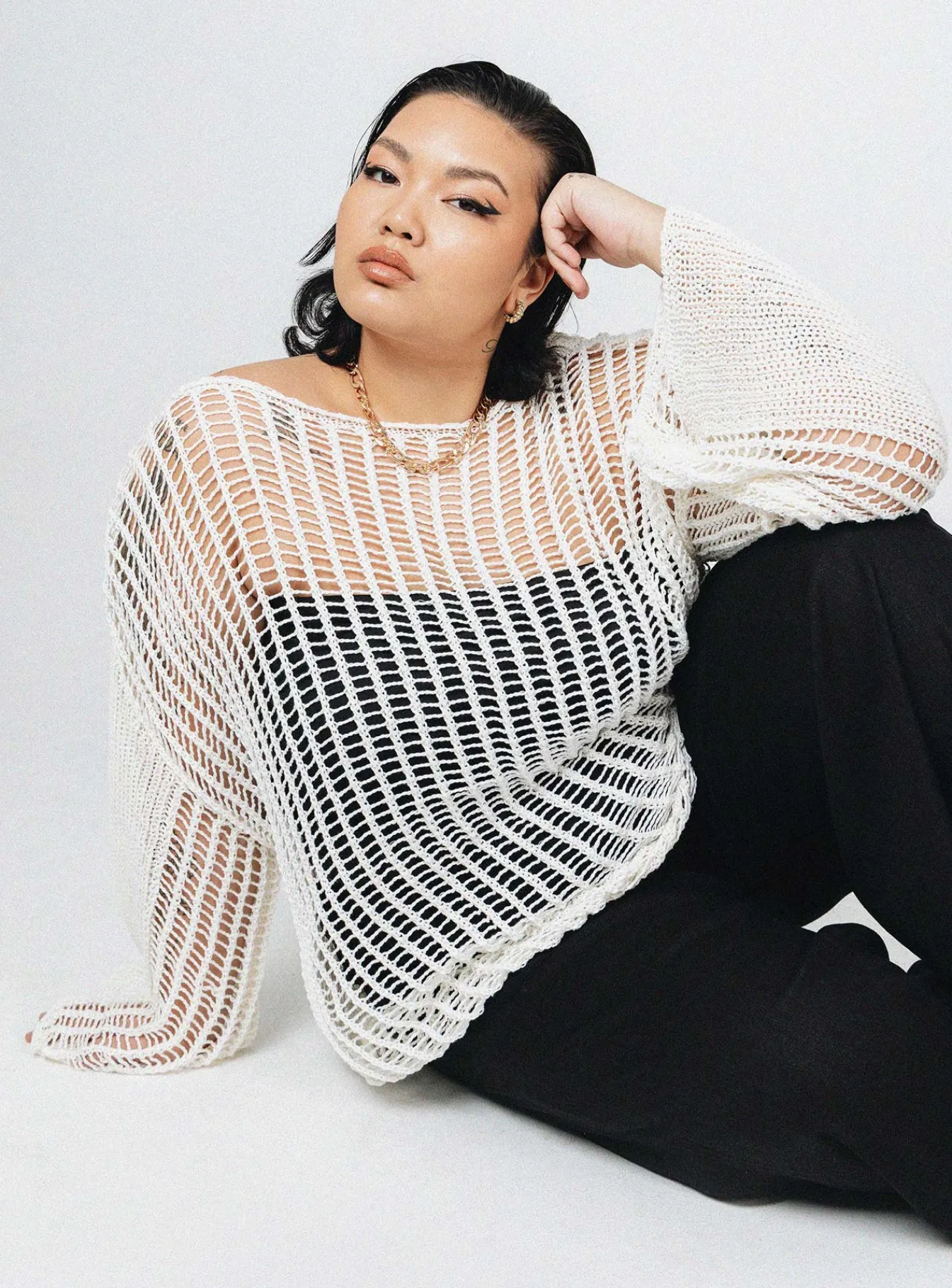 Princess Polly The Kennedy Sweatercurve White Best Sale