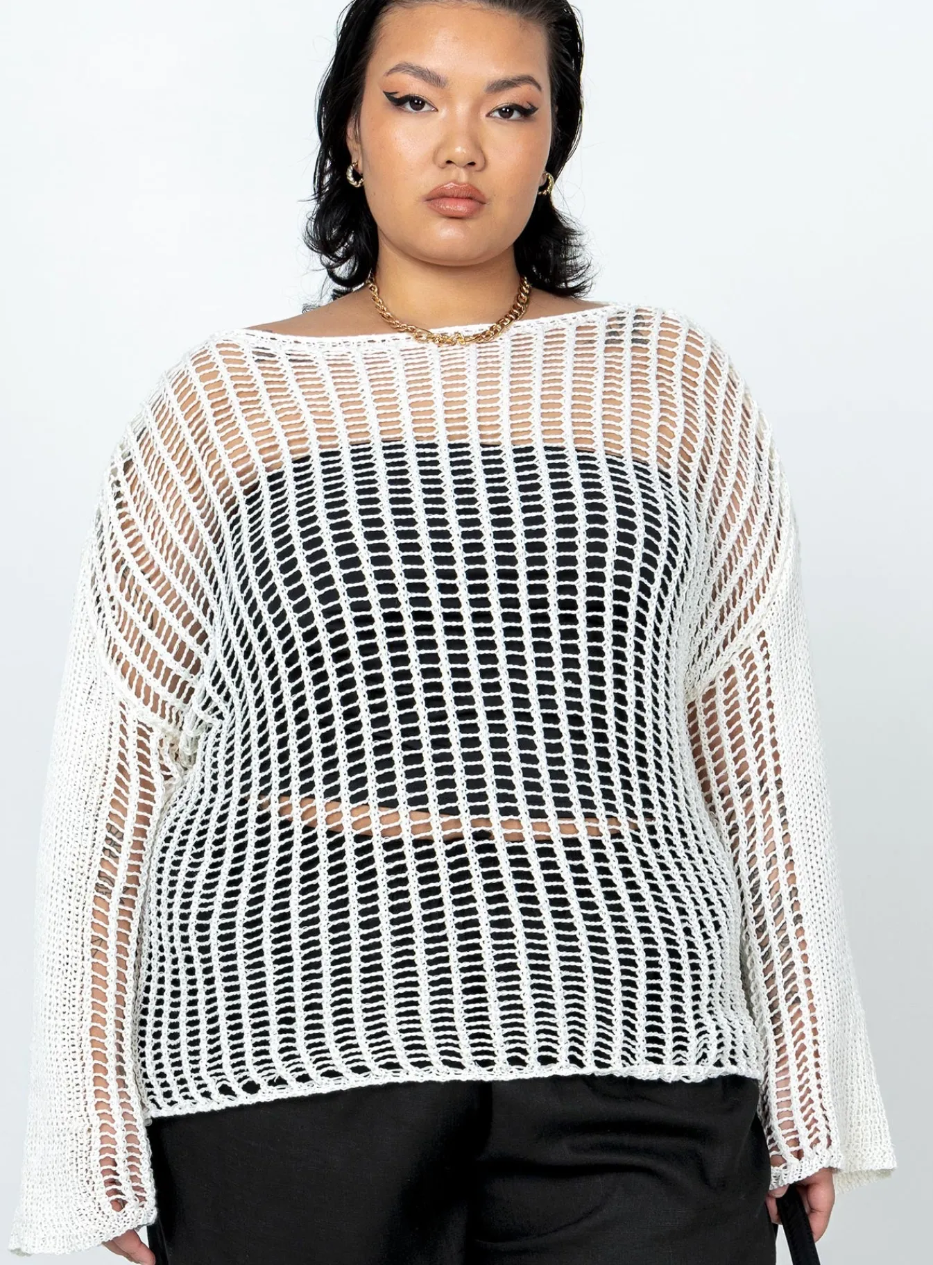 Princess Polly The Kennedy Sweatercurve White Best Sale
