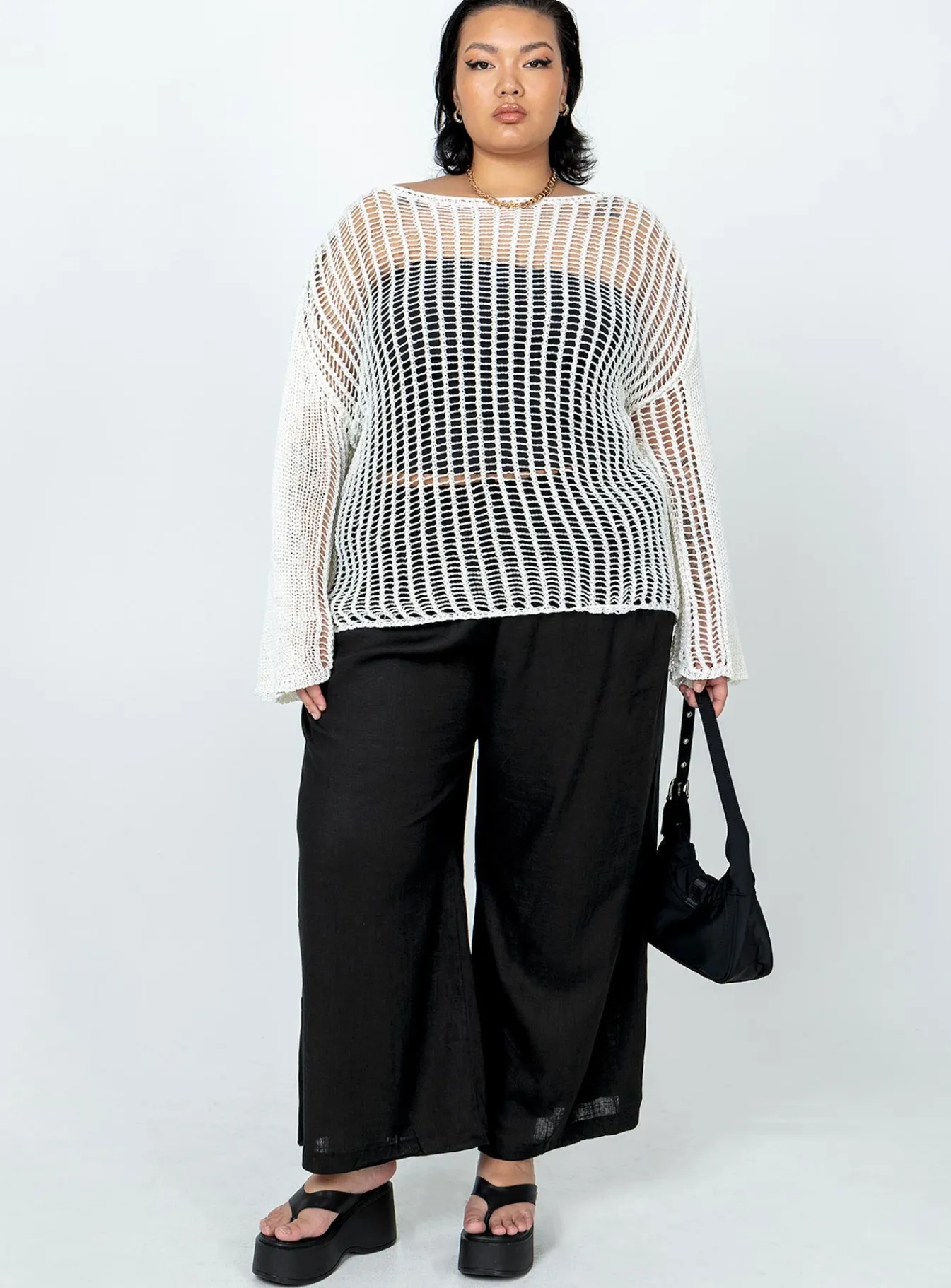 Princess Polly The Kennedy Sweatercurve White Best Sale