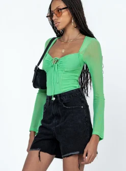 Princess Polly The Lara Denim Shorts Black Cheap