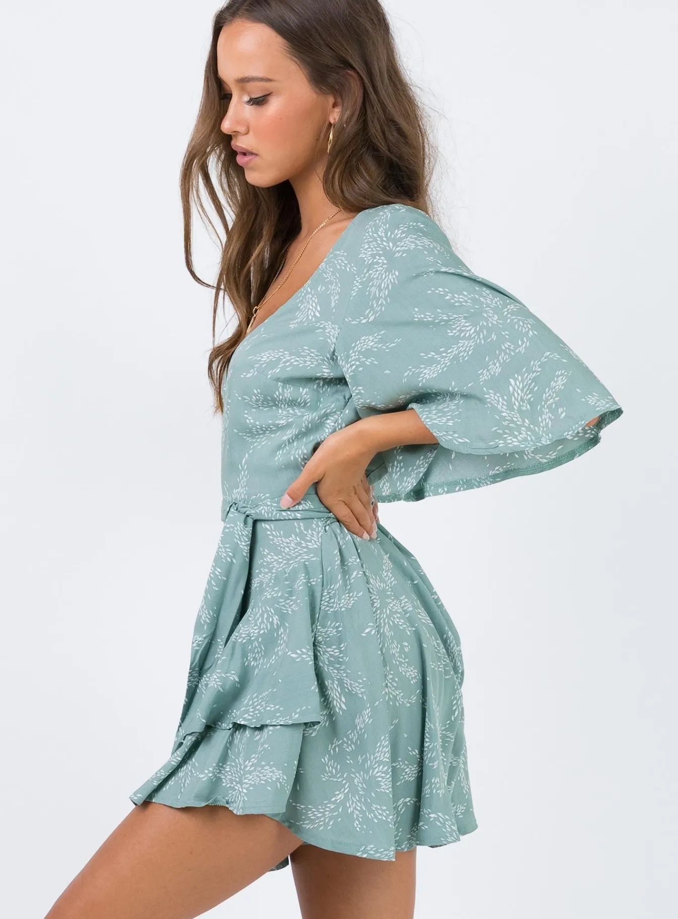 Princess Polly The Louie Romper Sage Fashion