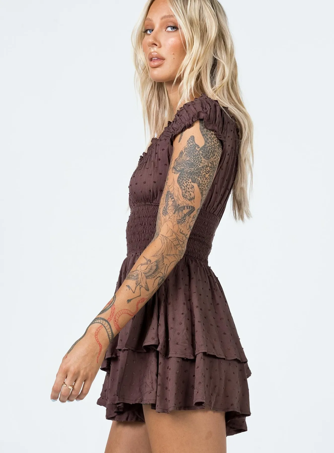 Princess Polly The Love Galore Romper Brown New