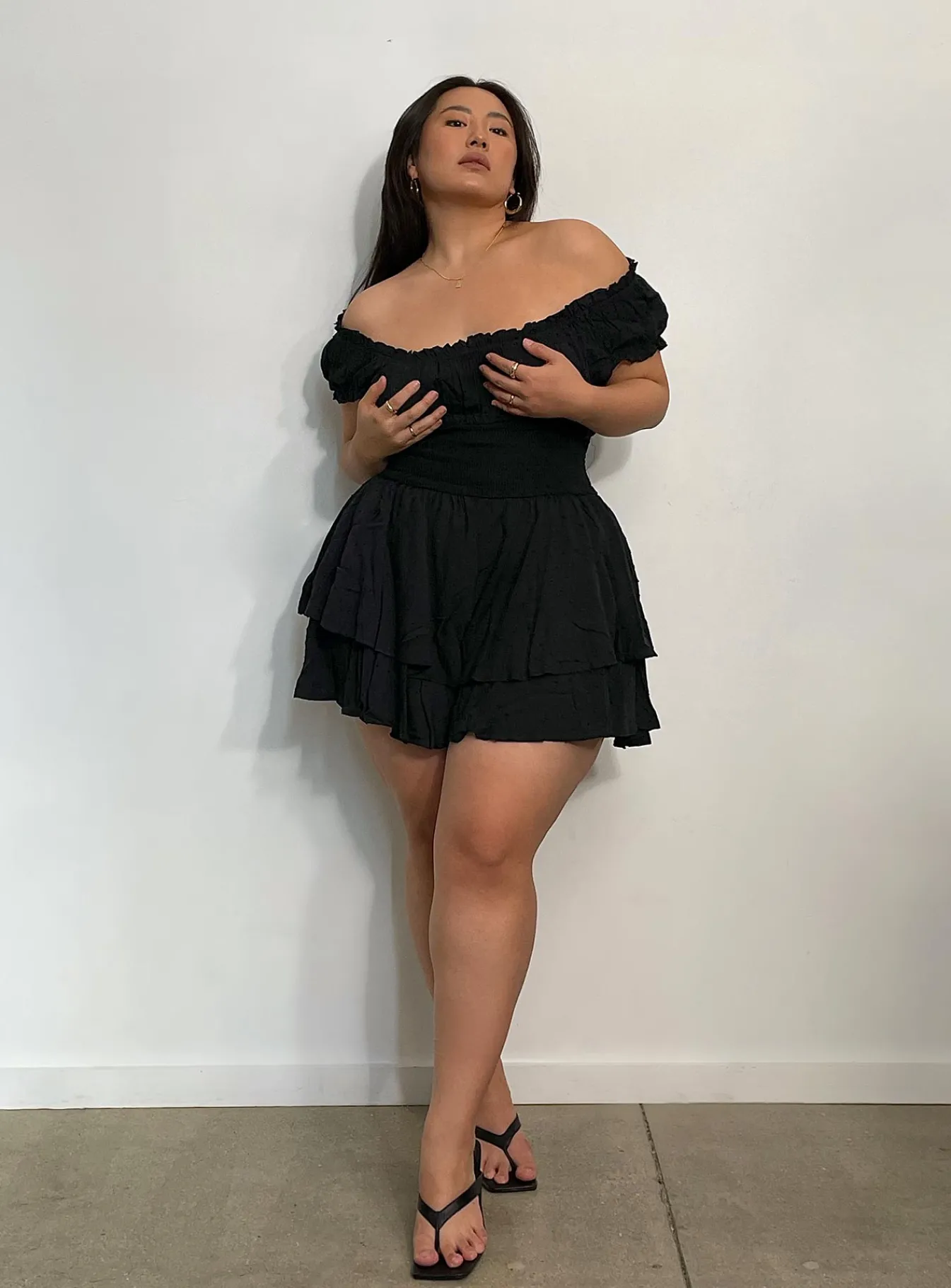 Princess Polly The Love Galore Rompercurve Black Discount