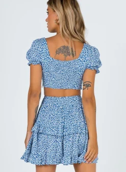 Princess Polly The Meadow Set   Blue Multi Store