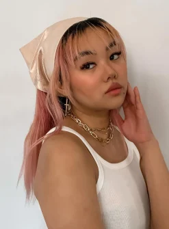 Princess Polly The Monroe Hair Scarf   Champagne Flash Sale