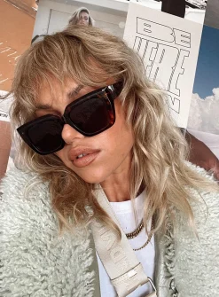 Princess Polly The More You Know Sunglasses  Tort Discount